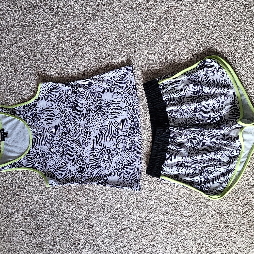 Animal Print Tank And Shorts Set